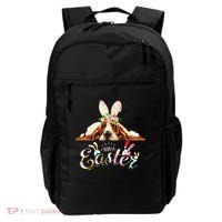 Bunny Basset Hound Lovers With Easter Eggs Backpack thumb 0