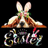 Bunny Basset Hound Lovers With Easter Eggs Toddler Hoodie thumb 2