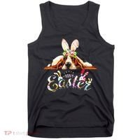 Bunny Basset Hound Lovers With Easter Eggs Tank Top thumb 0