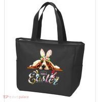 Bunny Basset Hound Lovers With Easter Eggs Tote Bag thumb 3