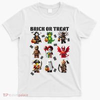 Building Bricks Halloween Brick Or Treat Costume Monsters T-Shirt thumb 0