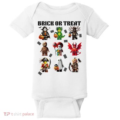 Building Bricks Halloween Brick Or Treat Costume Monsters Baby Bodysuit