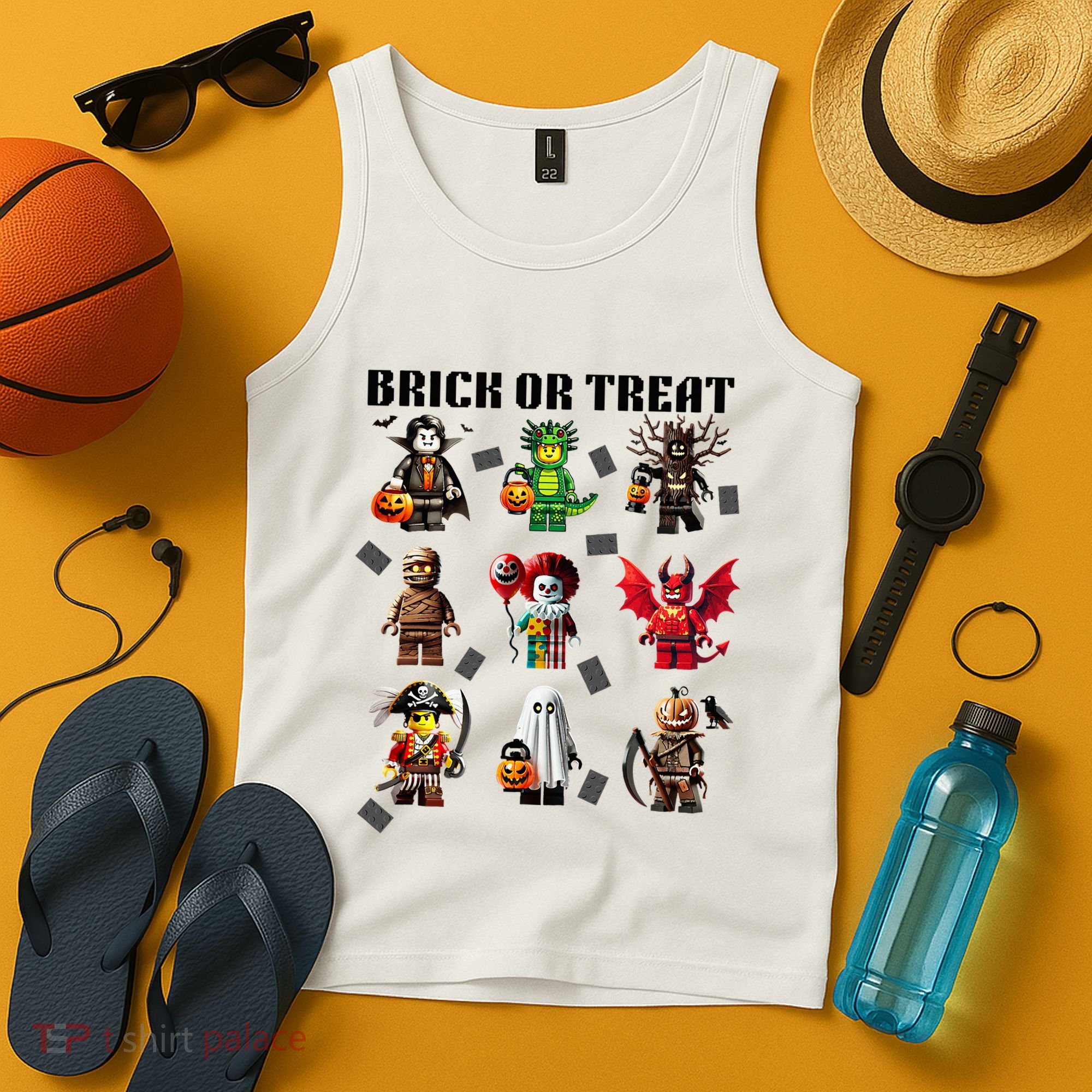 Building Bricks Halloween Brick Or Treat Costume Monsters Tank Top