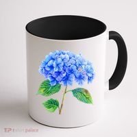 Beautiful Blue Hydrangea Flowers Coffee Mug thumb 1