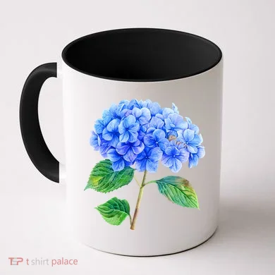 Beautiful Blue Hydrangea Flowers Coffee Mug