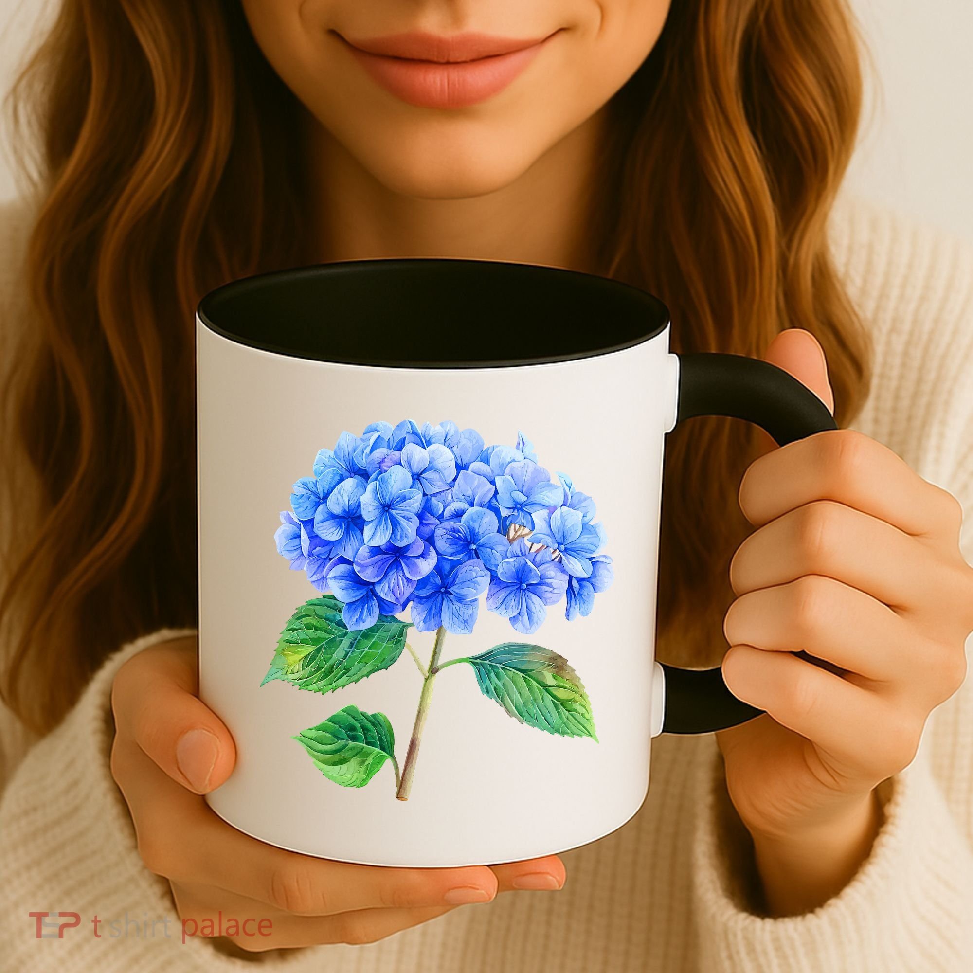 Beautiful Blue Hydrangea Flowers Coffee Mug