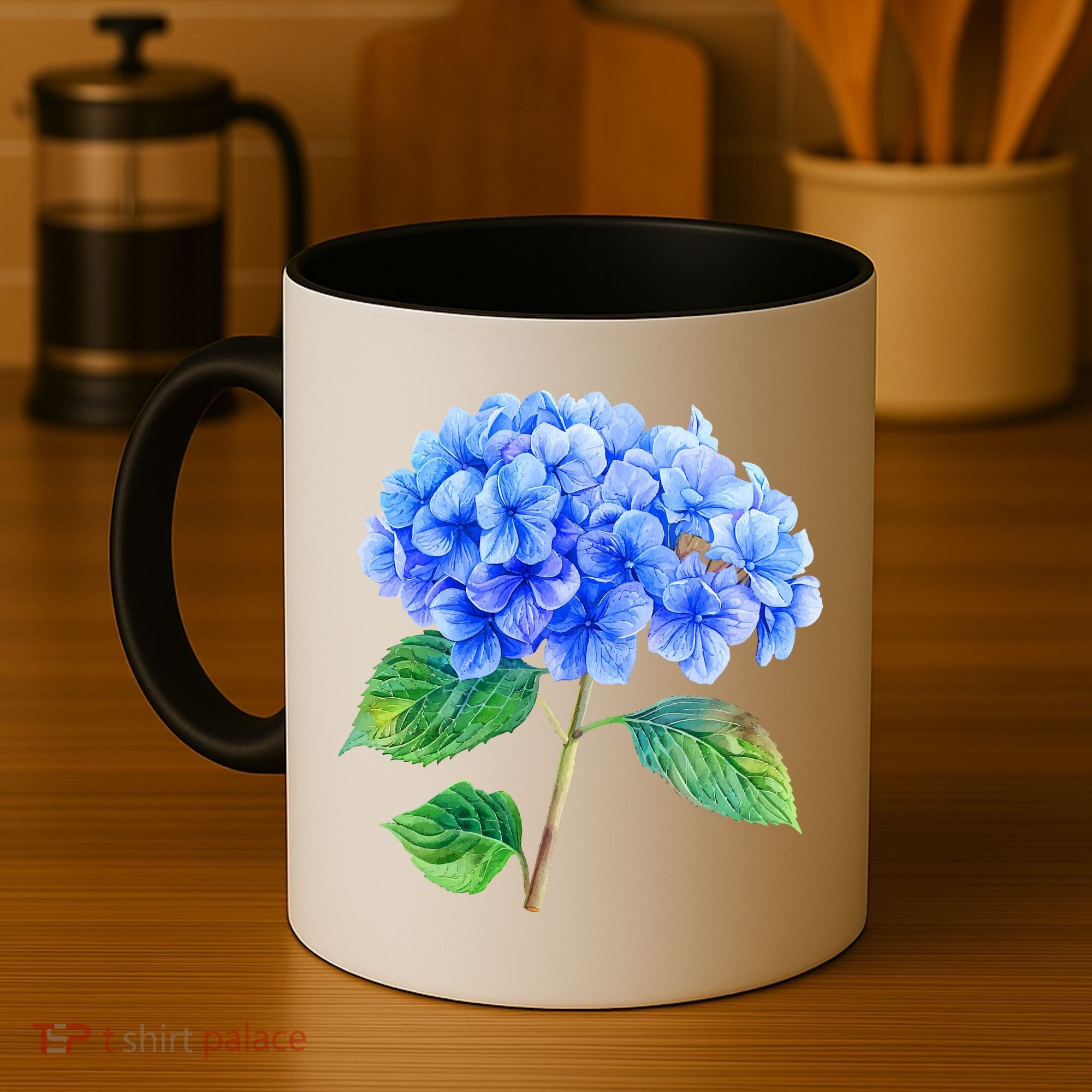 Beautiful Blue Hydrangea Flowers Coffee Mug