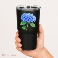 Beautiful Blue Hydrangea Flowers Tumbler thumb 2