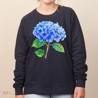 Beautiful Blue Hydrangea Flowers Women's Sweatshirt thumb 0