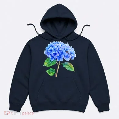 Beautiful Blue Hydrangea Flowers Hoodie