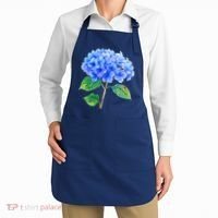 Beautiful Blue Hydrangea Flowers Apron thumb 2