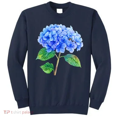 Beautiful Blue Hydrangea Flowers Sweatshirt