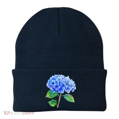 Beautiful Blue Hydrangea Flowers Beanie