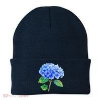 Beautiful Blue Hydrangea Flowers Beanie thumb 0