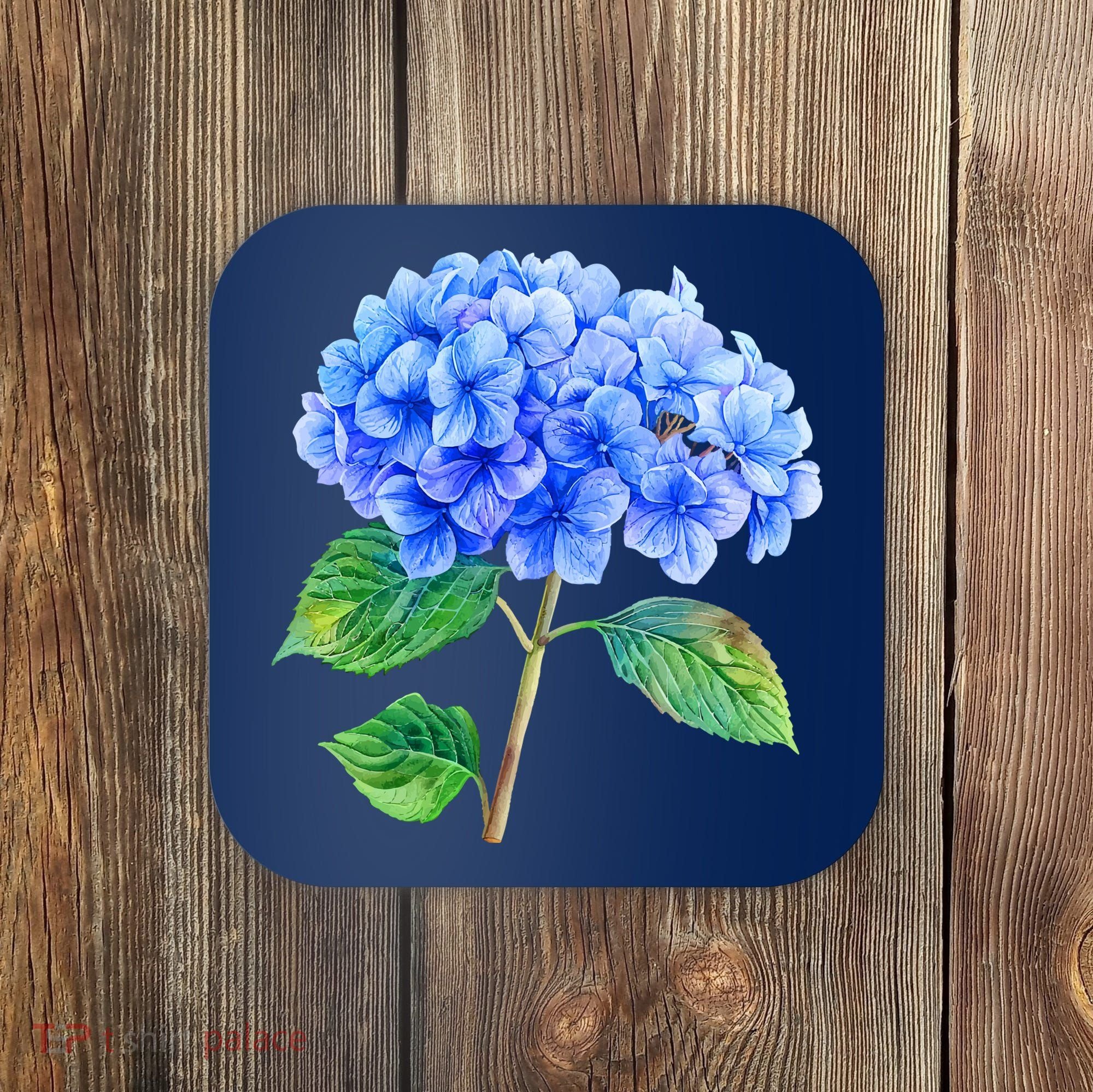 Beautiful Blue Hydrangea Flowers Coaster