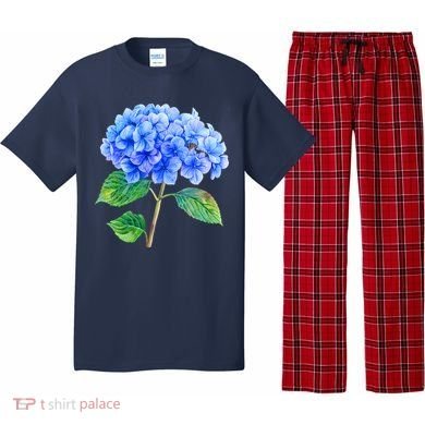 Beautiful Blue Hydrangea Flowers Pajama Set