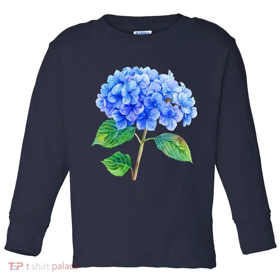 Beautiful Blue Hydrangea Flowers Toddler Long Sleeve