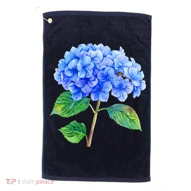 Beautiful Blue Hydrangea Flowers Golf Towel
