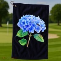 Beautiful Blue Hydrangea Flowers Golf Towel thumb 1