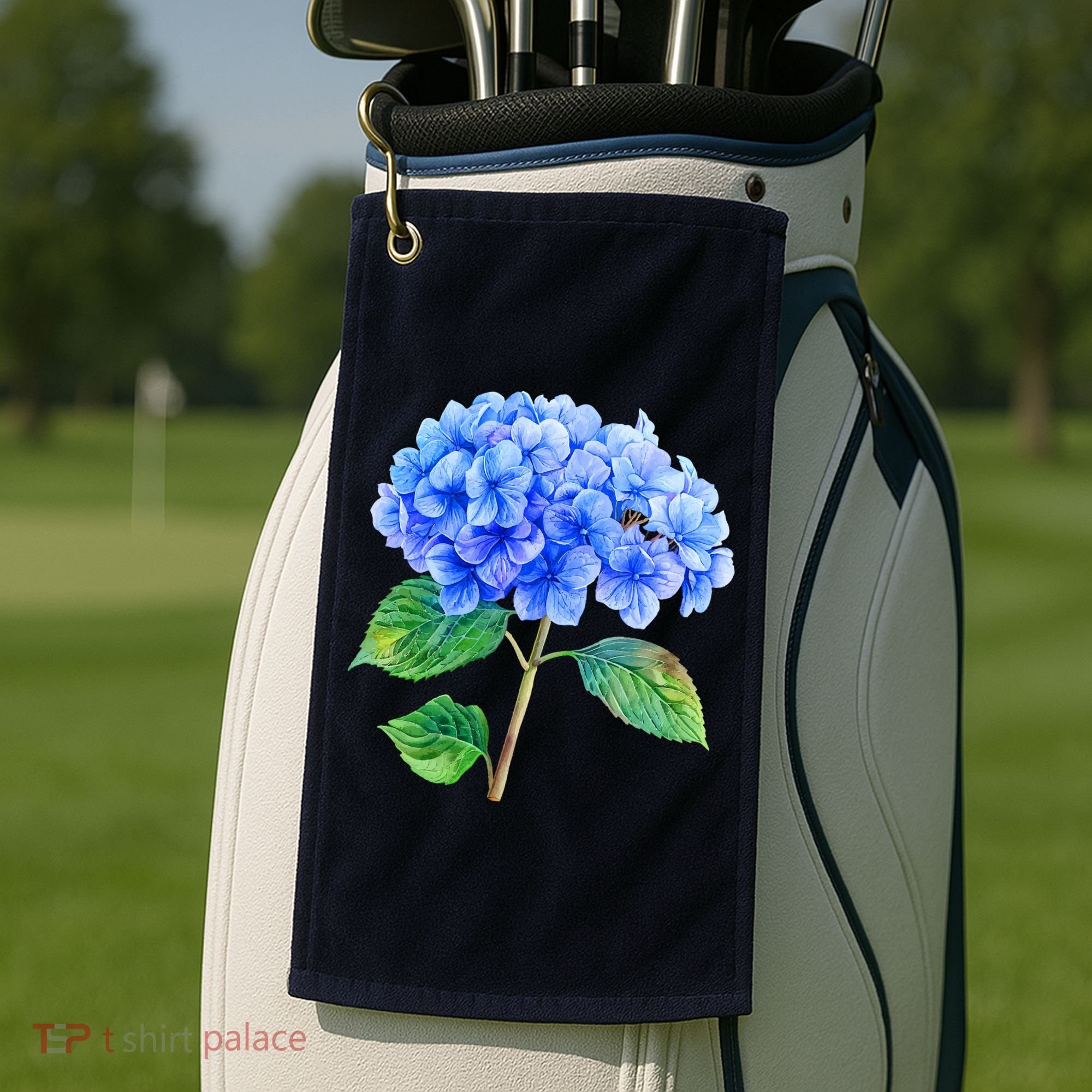 Beautiful Blue Hydrangea Flowers Golf Towel