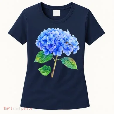 Beautiful Blue Hydrangea Flowers Women's T-Shirt