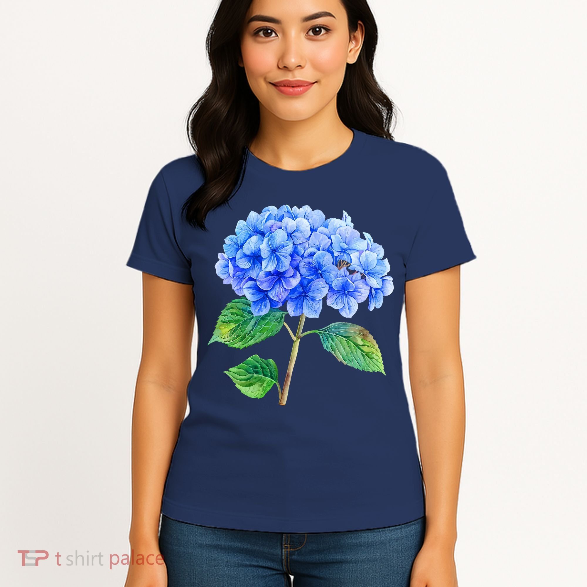 Beautiful Blue Hydrangea Flowers Women's T-Shirt