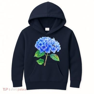 Beautiful Blue Hydrangea Flowers Kids Hoodie