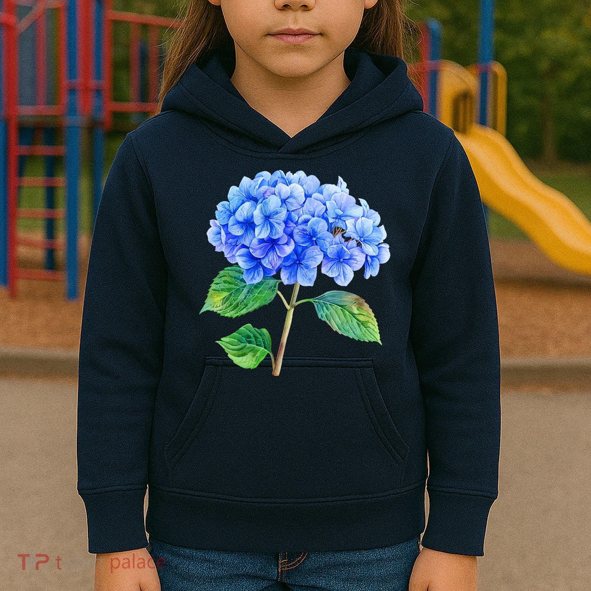 Beautiful Blue Hydrangea Flowers Kids Hoodie