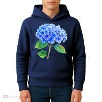Beautiful Blue Hydrangea Flowers Kids Hoodie thumb 4