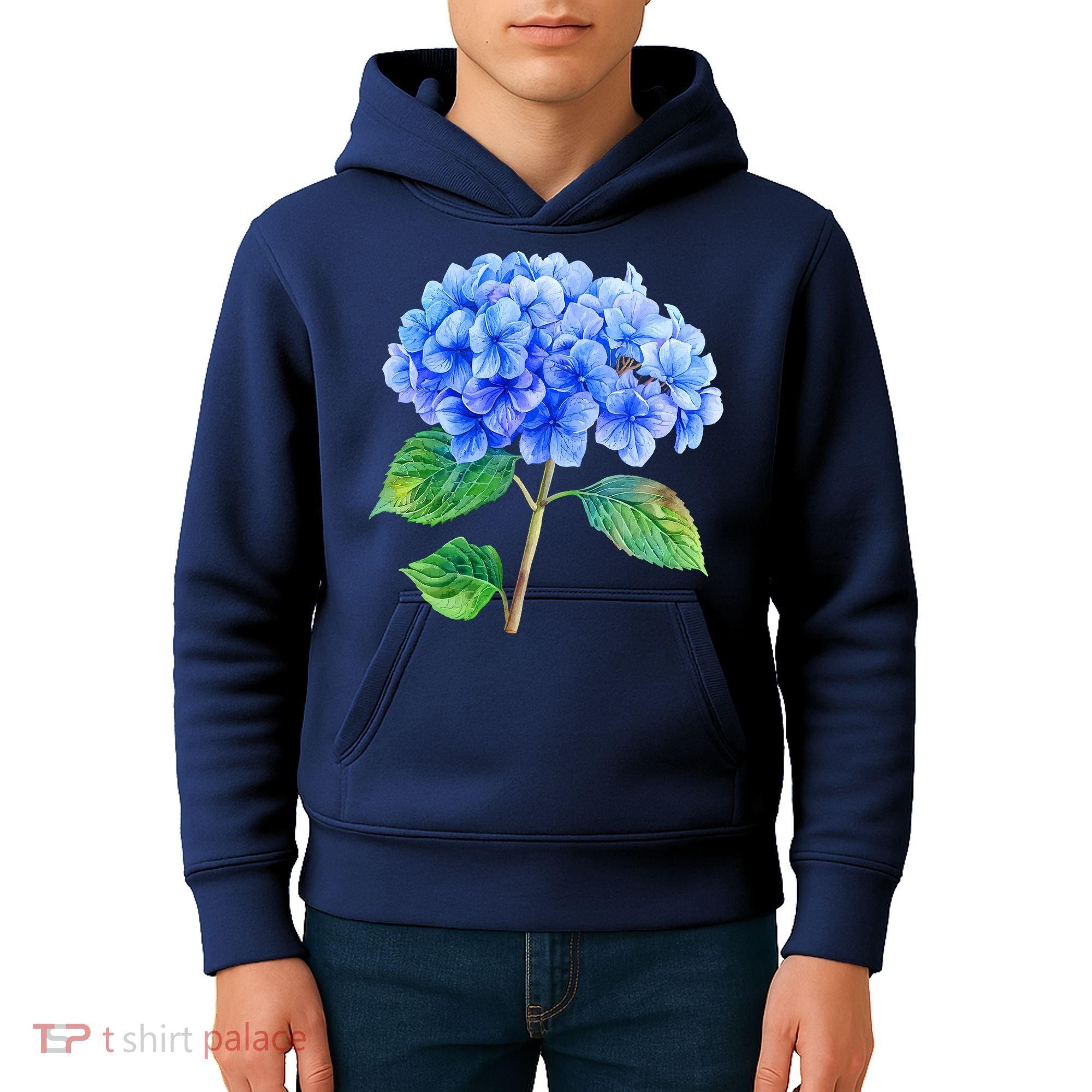 Beautiful Blue Hydrangea Flowers Kids Hoodie