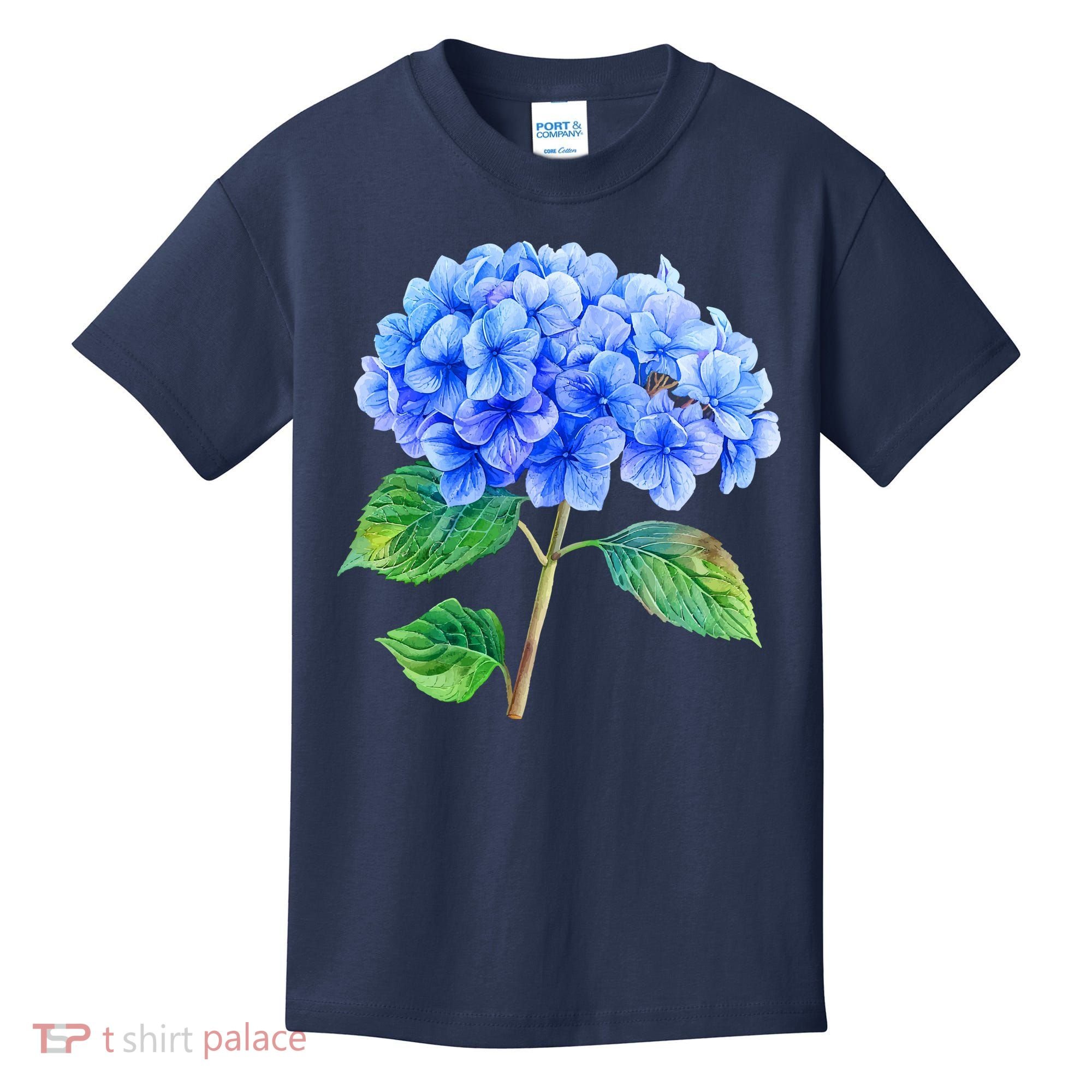Beautiful Blue Hydrangea Flowers Kids T-Shirt