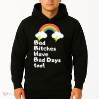 Bad Bitches Have Bad Days Too Funny Hoodie thumb 2