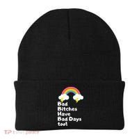 Bad Bitches Have Bad Days Too Funny Beanie thumb 0