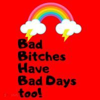 Bad Bitches Have Bad Days Too Funny Santa Hat thumb 1