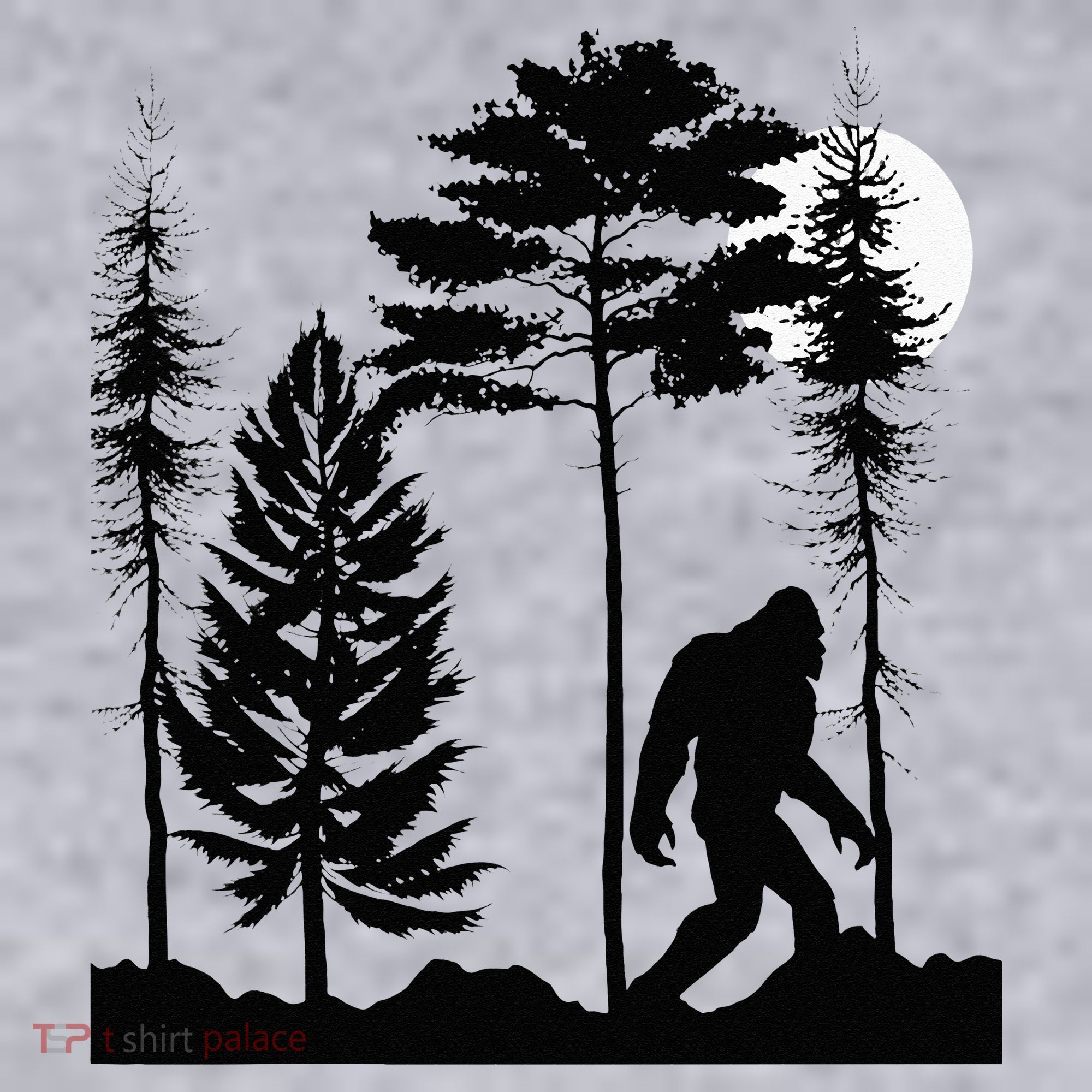 Bigfoo Bigfoot Hiding In Forest At Night Sasquatch Women's Sweatshirt