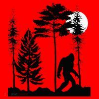 Bigfoo Bigfoot Hiding In Forest At Night Sasquatch Santa Hat thumb 1