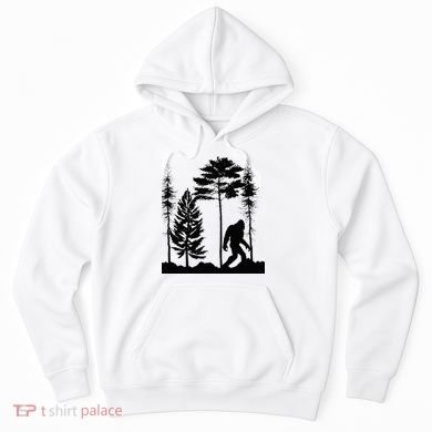 Bigfoo Bigfoot Hiding In Forest At Night Sasquatch Hoodie