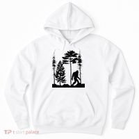 Bigfoo Bigfoot Hiding In Forest At Night Sasquatch Hoodie thumb 0