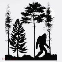 Bigfoo Bigfoot Hiding In Forest At Night Sasquatch Long Sleeve Shirt thumb 2