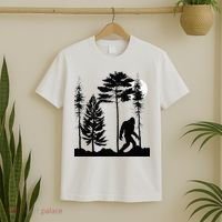 Bigfoo Bigfoot Hiding In Forest At Night Sasquatch T-Shirt thumb 2