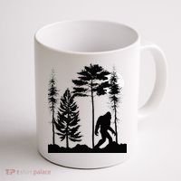 Bigfoo Bigfoot Hiding In Forest At Night Sasquatch Coffee Mug thumb 1