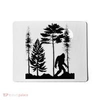 Bigfoo Bigfoot Hiding In Forest At Night Sasquatch Mousepad thumb 0