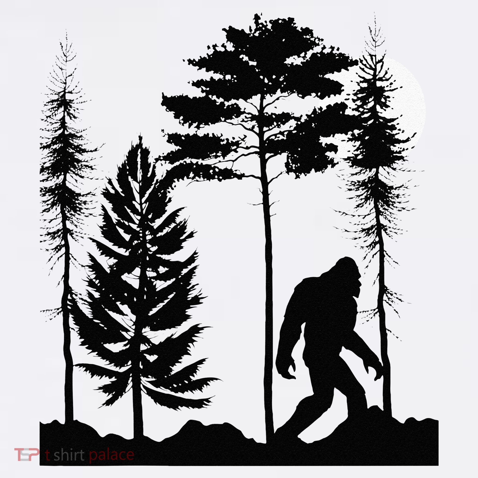 Bigfoo Bigfoot Hiding In Forest At Night Sasquatch Ornament