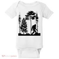 Bigfoo Bigfoot Hiding In Forest At Night Sasquatch Baby Bodysuit thumb 0