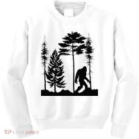 Bigfoo Bigfoot Hiding In Forest At Night Sasquatch Kids Sweatshirt thumb 0