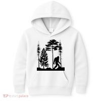 Bigfoo Bigfoot Hiding In Forest At Night Sasquatch Kids Hoodie thumb 0