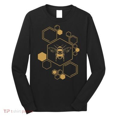 Bee Beekeeping Honeycomb Honey Beekeeper Bee Long Sleeve Shirt