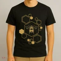 Bee Beekeeping Honeycomb Honey Beekeeper Bee T-Shirt thumb 3