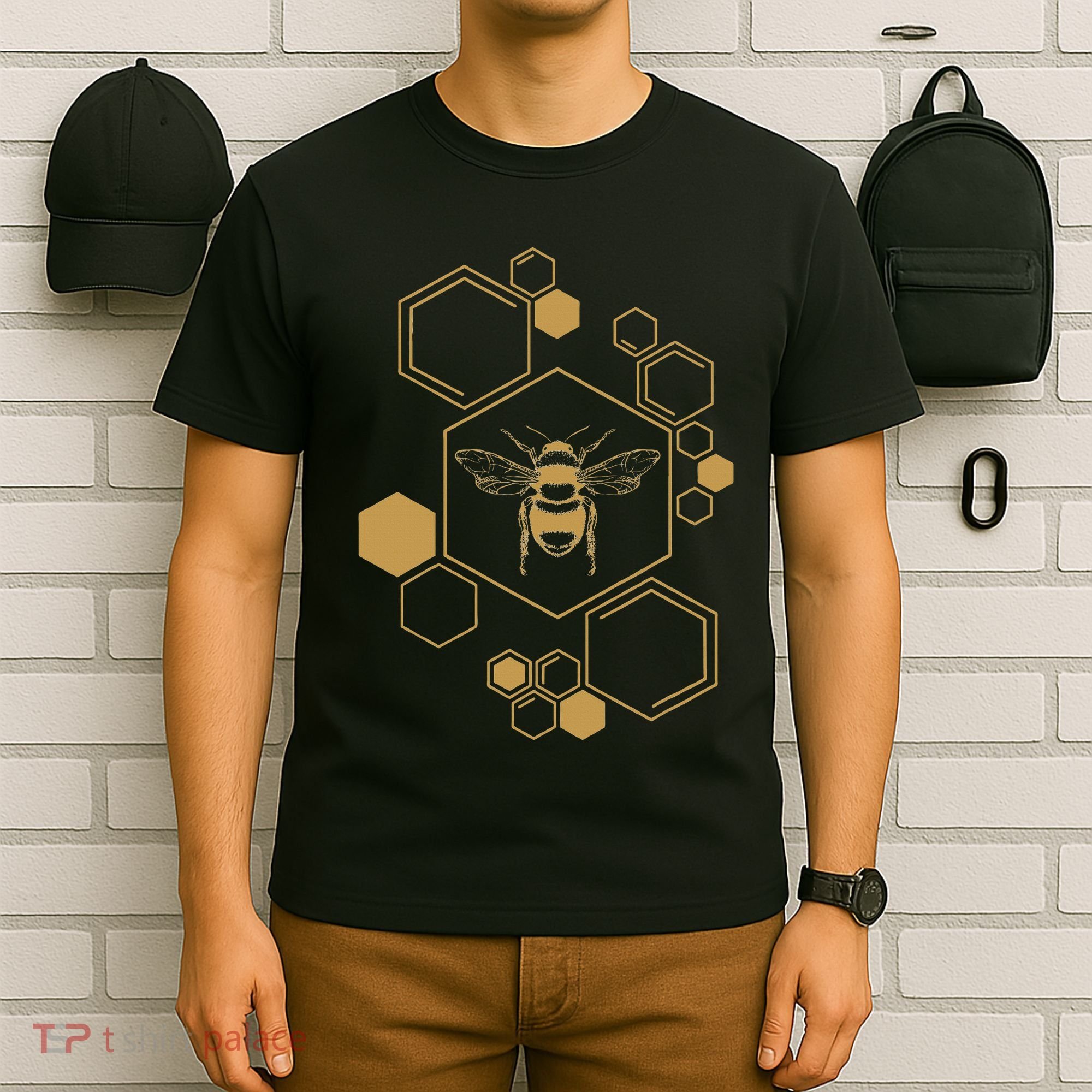 Bee Beekeeping Honeycomb Honey Beekeeper Bee T-Shirt