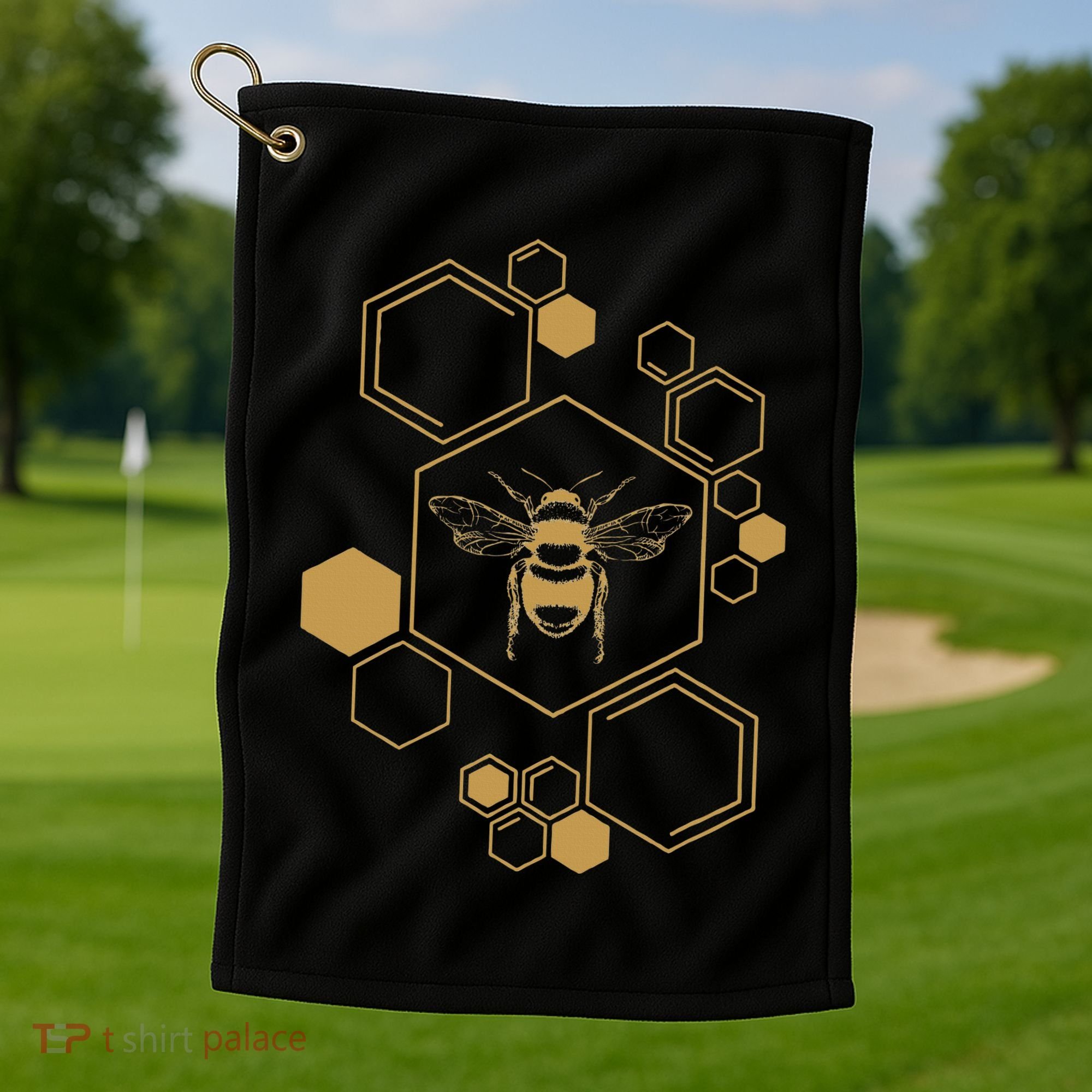 Bee Beekeeping Honeycomb Honey Beekeeper Bee Golf Towel
